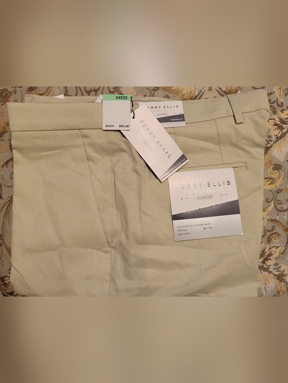 Perry Ellis Khaki Dress Pants - Light Beige